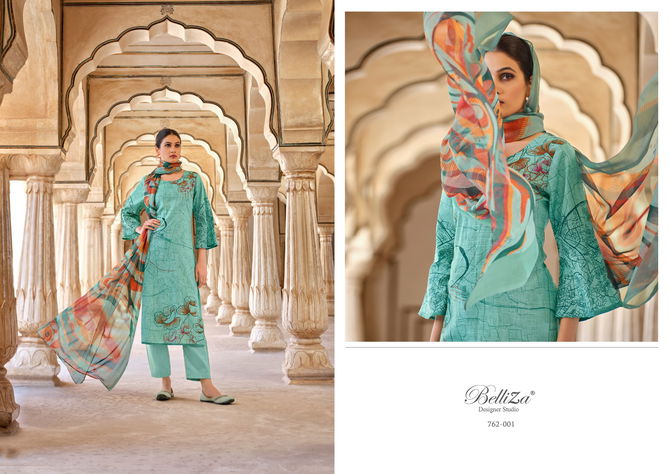 Meraki By Belliza Printed Cotton Dress Material Catalog